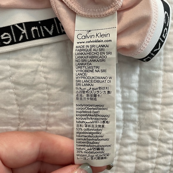 Calvin Klein Racerback Bralette Light Pink - Picture 8 of 8
